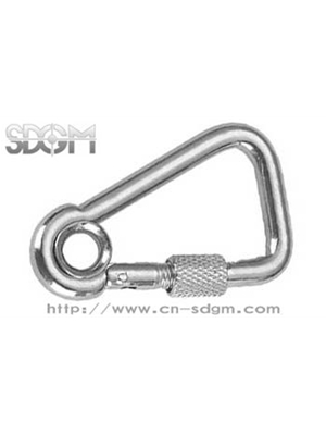 OBLIQUE ANGLE SNAP HOOK WITH EYELET AND SCREW